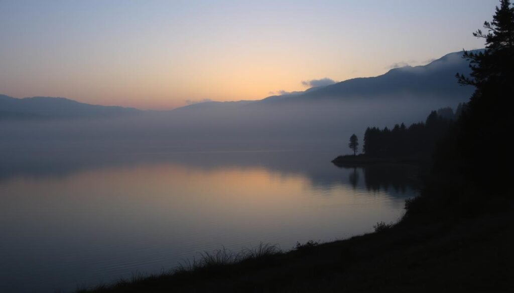 Quiet hours before dawn for mindfulness